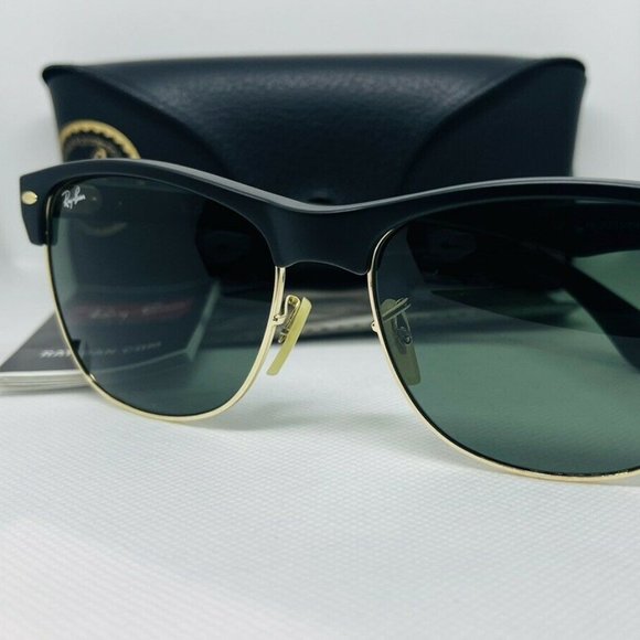 New RAY BAN Sunglasses CLUBMASTER OVERSIZED RB 4175 877 Matte Black Frame - Picture 4 of 5